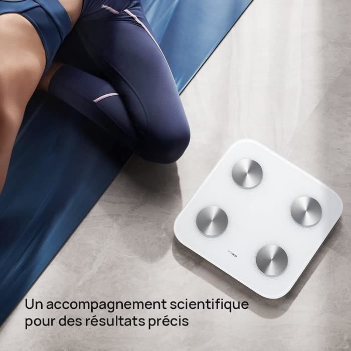 HUAWEI Scale 3 - Smart scale with body composition analysis, 11 body metrics - Up to 150kg - LED display - Body recognition