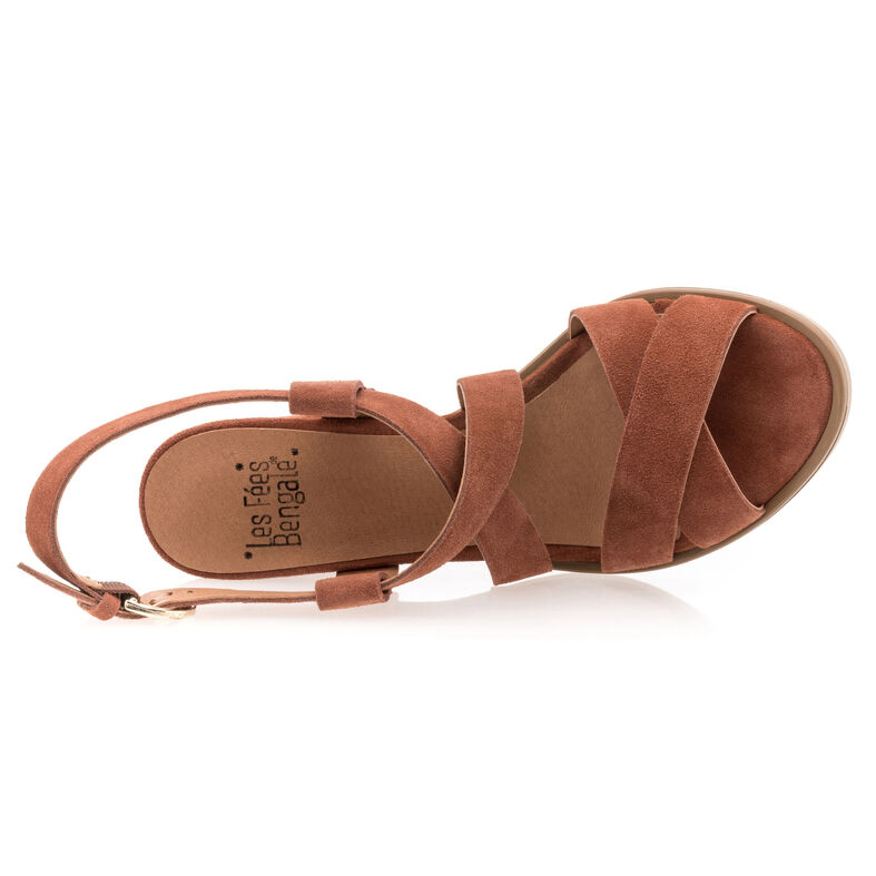 Brune sandaler / sko med åben tå til kvinder