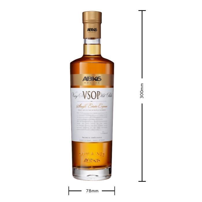ABK6 Cognac VSOP - 70 cl flaske, 40 % ABV, enkeltkartong