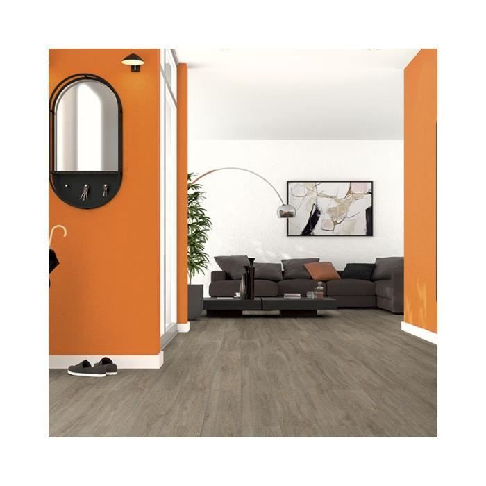 Revêtement de sol stratifié - KRONOTEX - Exquisit Chêne Titanium - 1380 x 193 x 8 mm - 4 chanfreins
