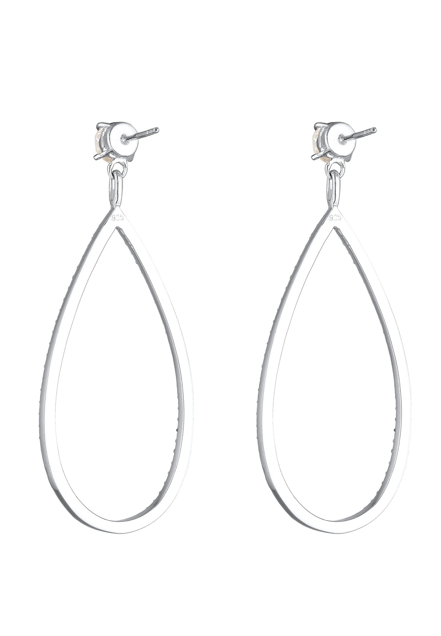 Elli PREMIUM Femmes Pendentif d'oreilles Goutte étincelant avec cristaux en argent sterling 925