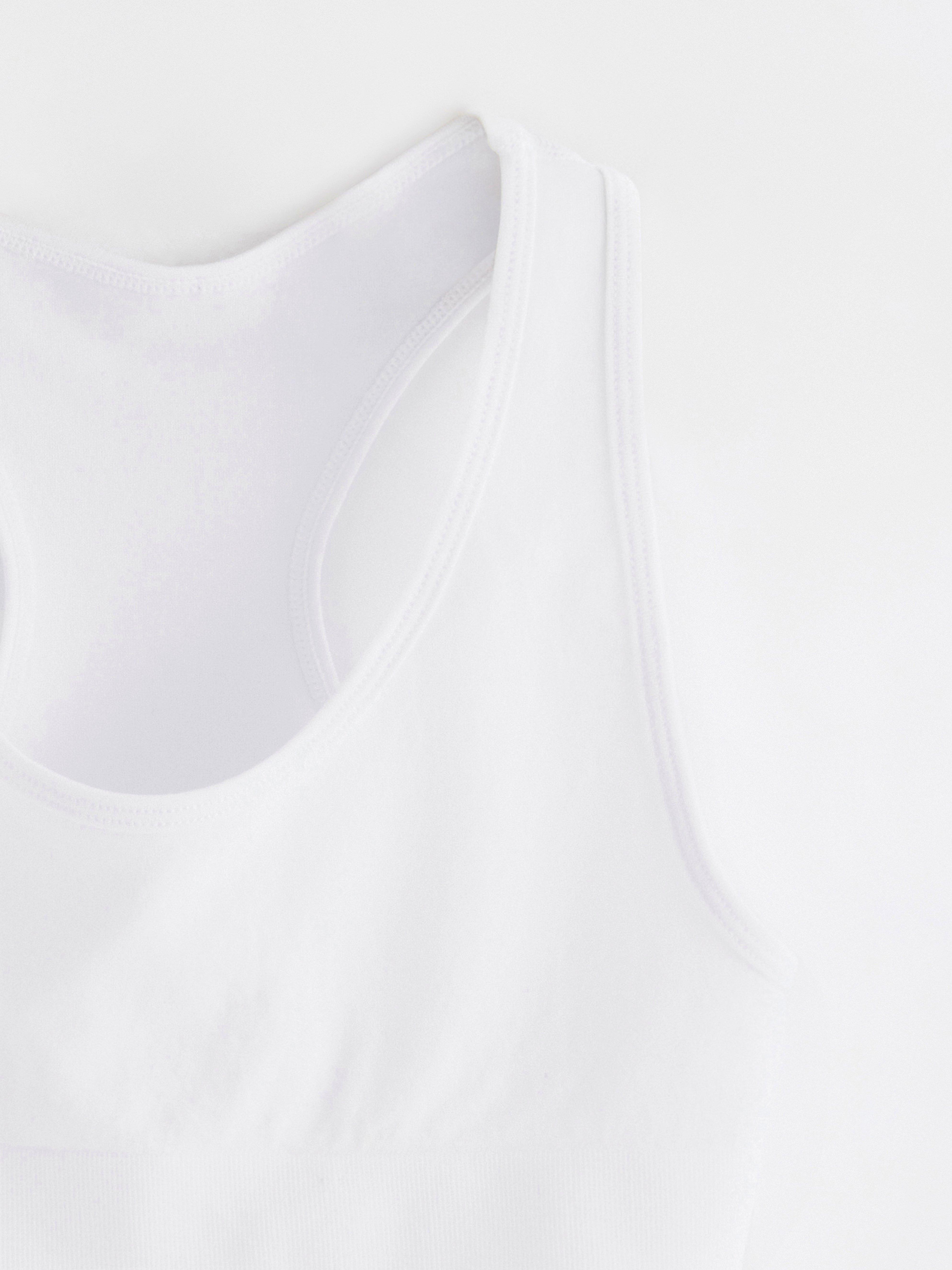 Top corto sin costuras blanco