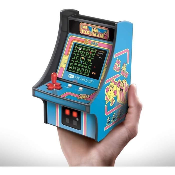 Mini Arcade Machine - My Arcade - Ms. Pac-Man - Azul - Licença Pac-Man - Plataforma de Console Retrô