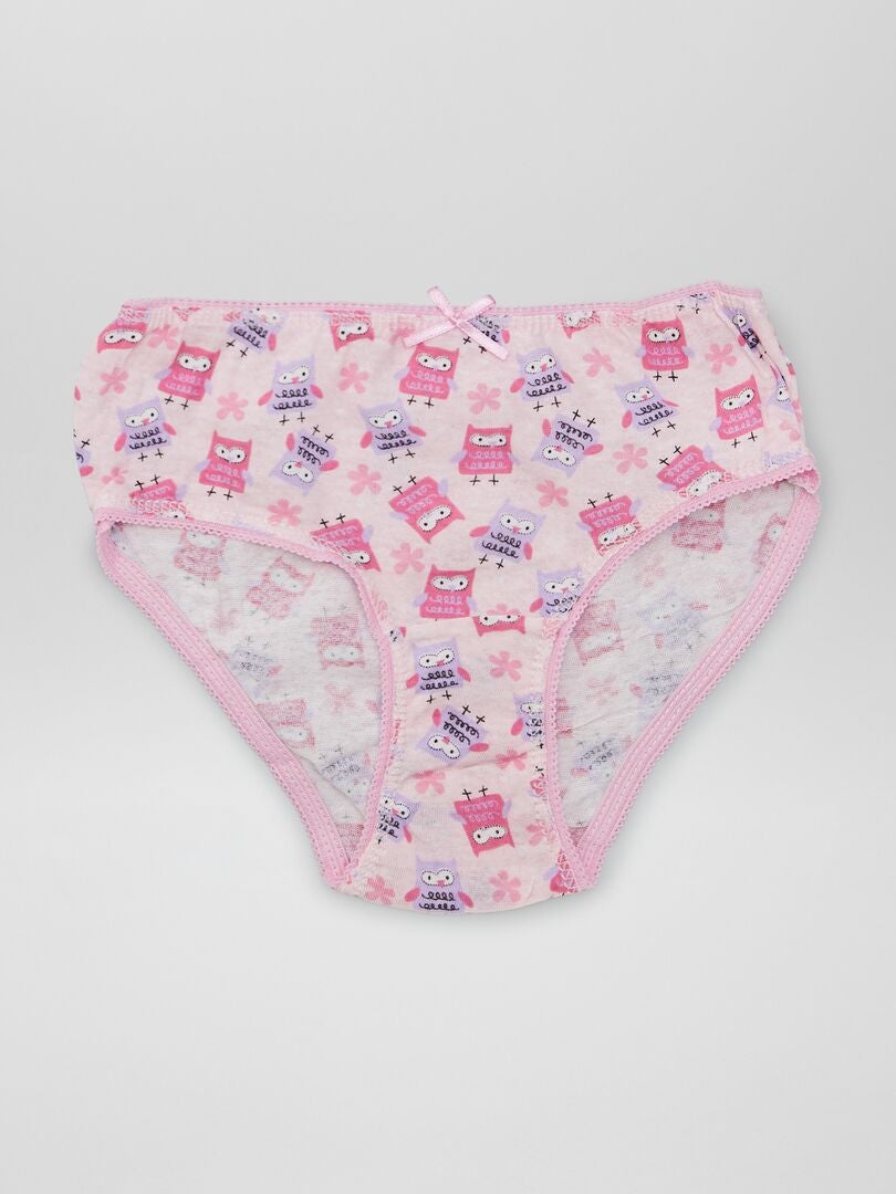 Set van 3 katoenen slips - ROZE