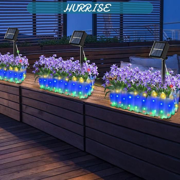 Lámpara solar para macetas de exterior Sonew, luces solares para macetas, balcones y jardines, bolardo amarillo