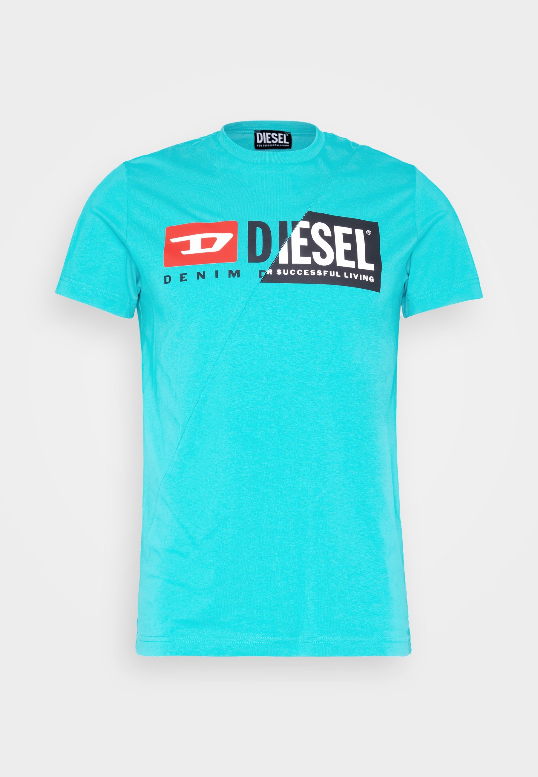 T-shirt Diesel BROKEN LOGO DIEGO FIT UNISEXE - Imprimé - Menthe