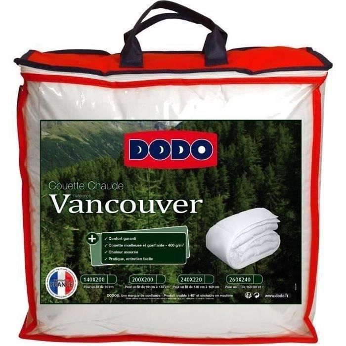 Edredón Vancouver Warm - 220 x 240 cm - 400 g/m² - Blanco - DODO