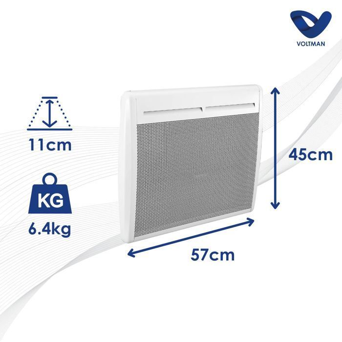 1000W elektrisk panelvarmer - Voltman