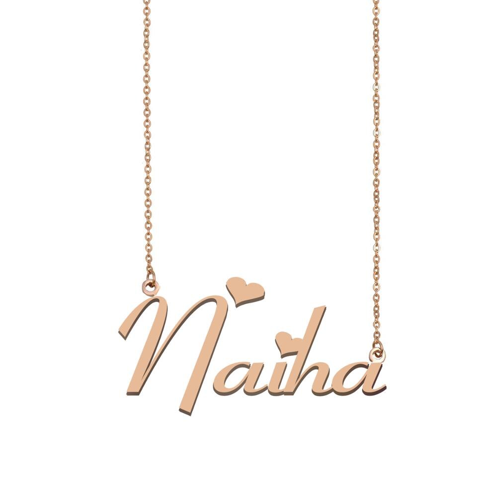 Collier Naiha, personnalisable, cadeau idéal pour femmes, filles, meilleures amies, anniversaire, mariage, Noël ou fête des mères.