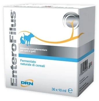 DRN Enterofilus spijsverteringssupplement voor honden en katten, 36 flesjes van 10 ml