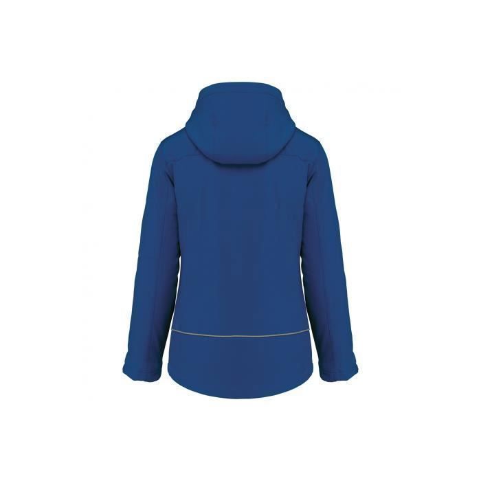 Jaqueta feminina Kariban com capuz e forro em tecido softshell