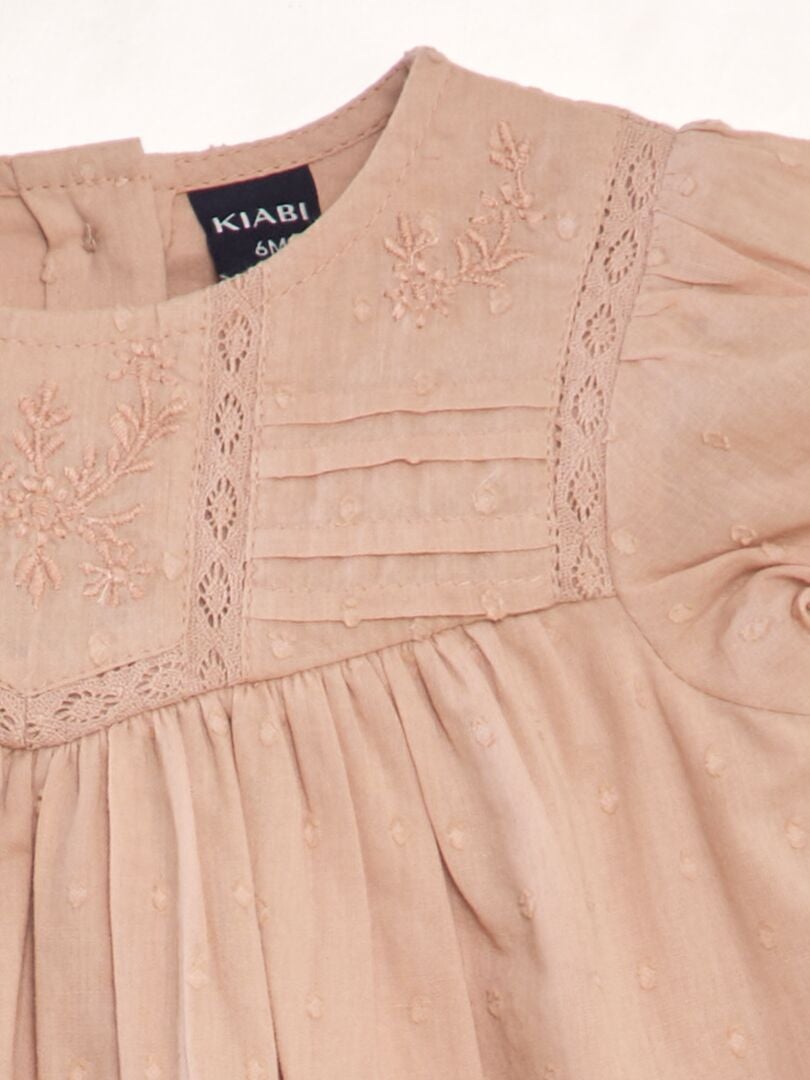 Blouse van katoenen voile - ROZE