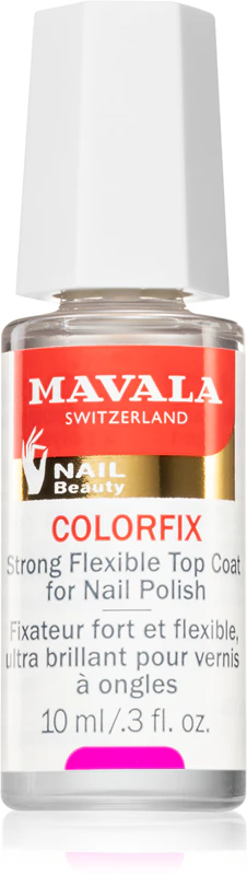 top coat Mavala Nail Beauty Colorfix proporciona excelente proteção e brilho intenso.