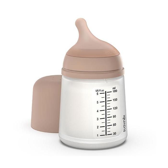 Suavinex, Zerø.Zerø, Anti-colic Baby Bottle - Slow Flow / S Medium - 180ml