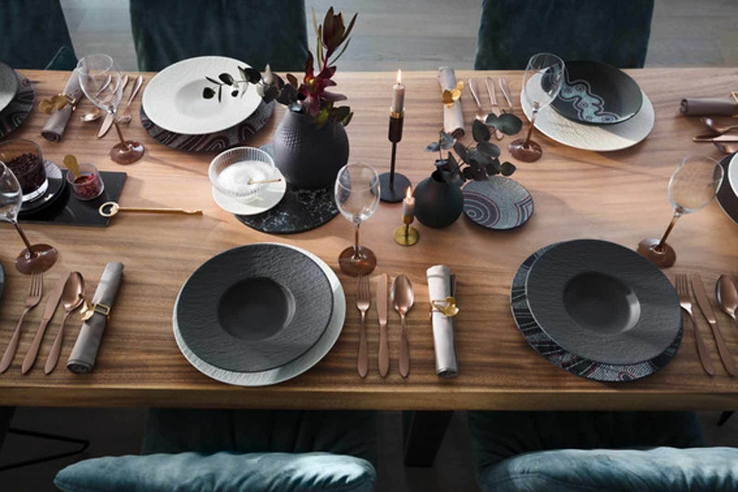 Villeroy & Boch galda piederumu komplekts, sākuma komplekts, 6 daļas, EC Manufacture Rock - 1 daļa