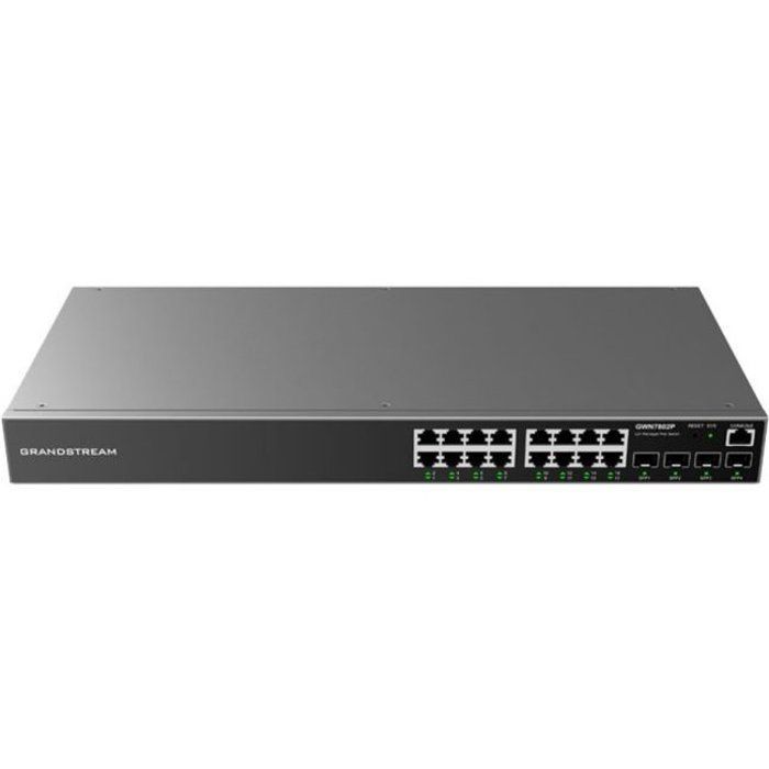 16-Port PoE Network Switch - GRANDSTREAM - Layer 2+ Managed - 30W per Port - 240W Total - Gigabit