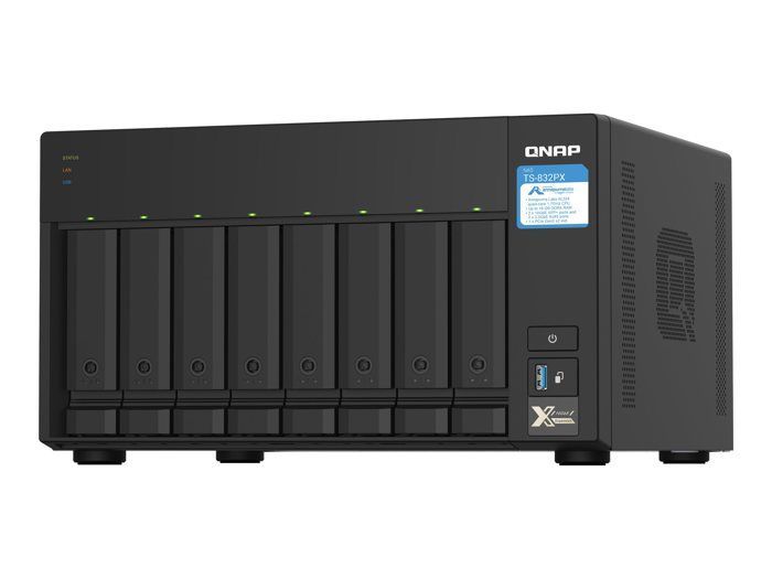 NAS server - QNAP - TS-832PX-4G - 8 bays - 4 GB RAM - 10GbE SFP+