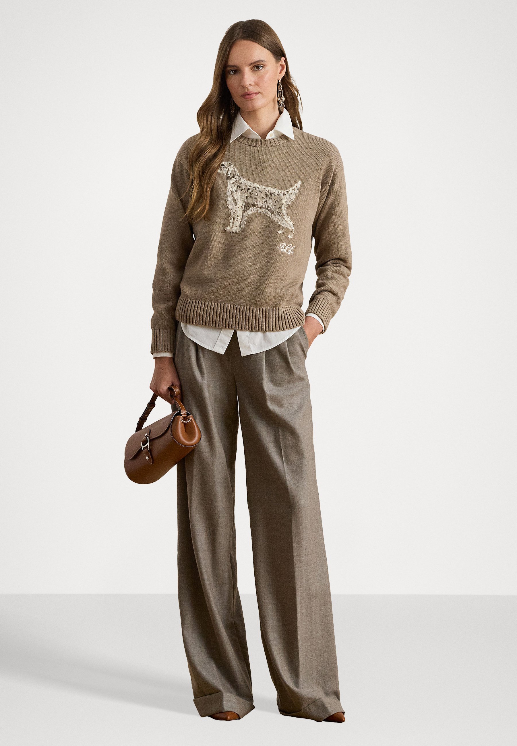 Lauren Ralph Lauren INTARSIA KNIT ENGLISH SETTER SWEATER - Jumper - adirondack heather multi