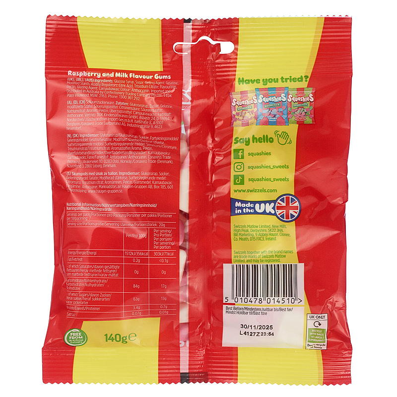 Swizzels Squashies 140 g Origineel