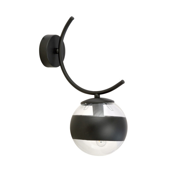 Kinkiet Boston K1 Black/Stripe Dyskretne Miękkie Światło