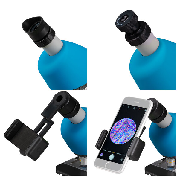 Junior microscoop 40x-640x, blauw