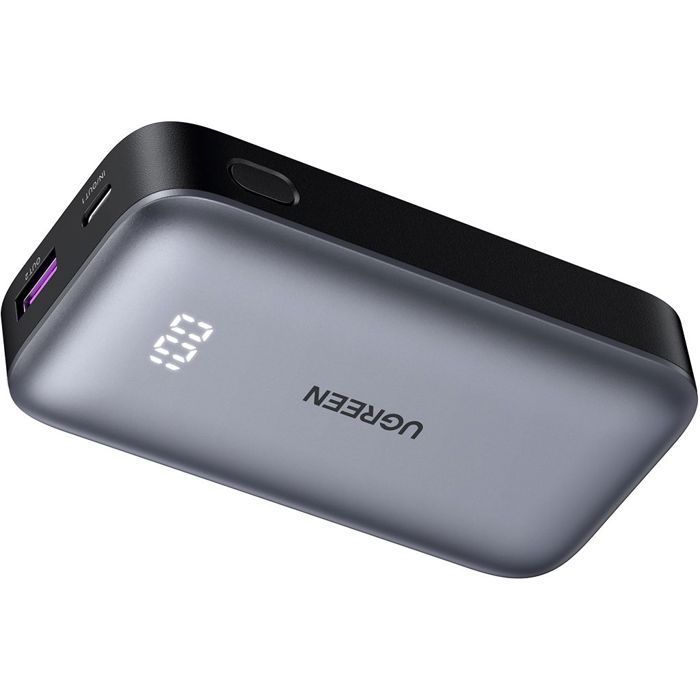 Bateria externa fina - UGREEN - 10.000 mAh - Cinza