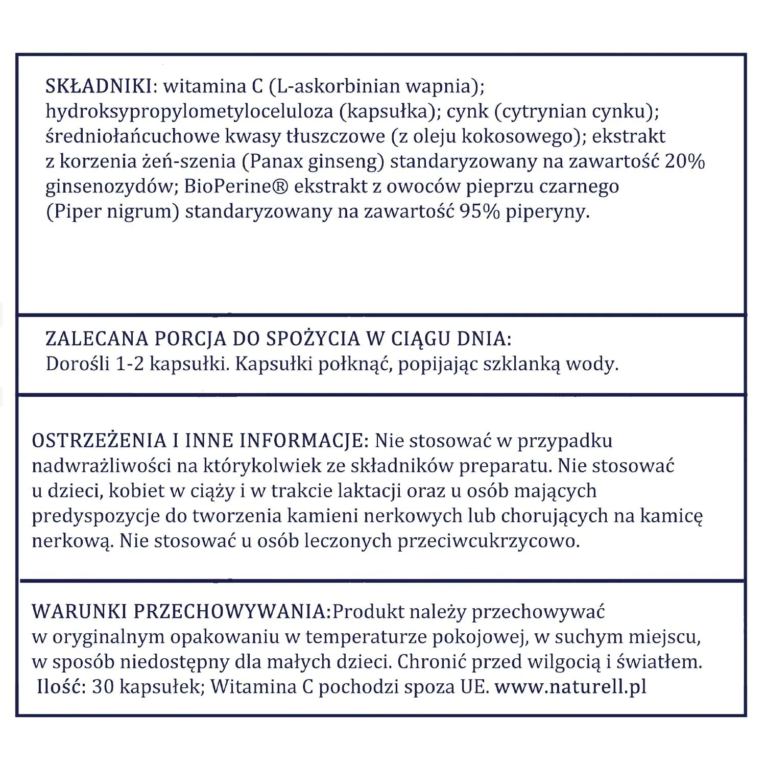 Naturell C 1000+ Kaspułki 90 kapsułek