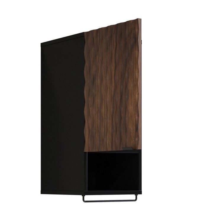 KING 3-piece bathroom furniture set – Dark oak and black – 60 cm