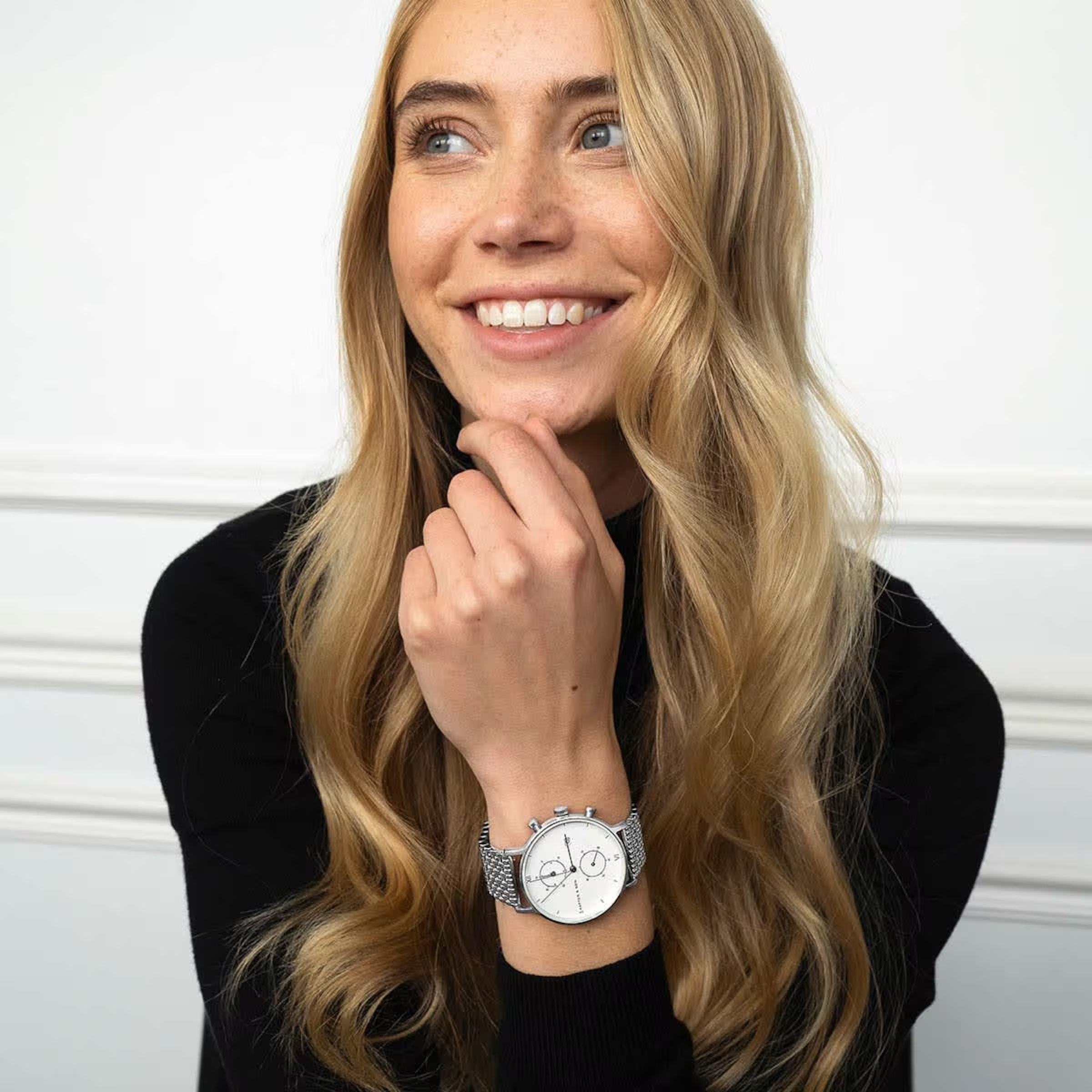 Chrono Small Argent Tissé Acier