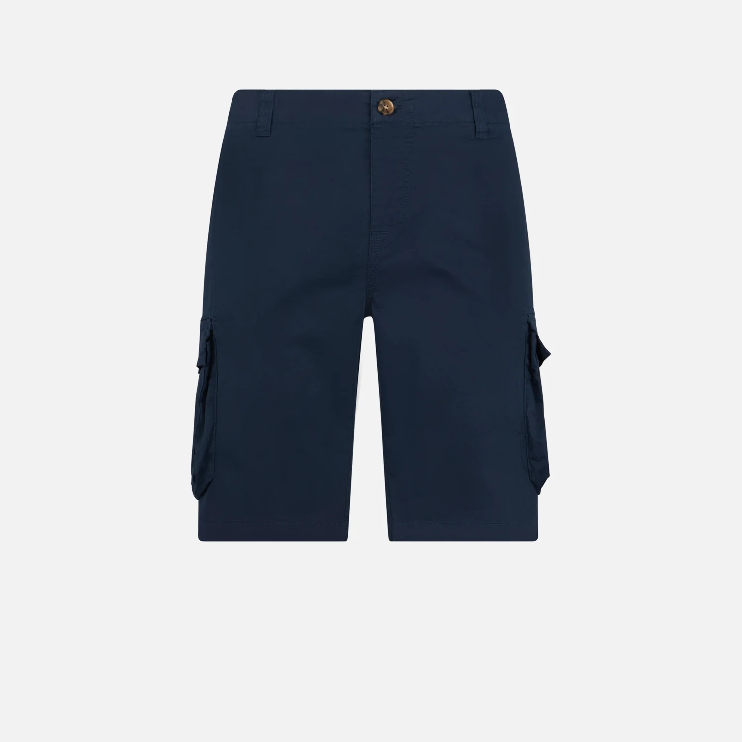 Heren blauwe katoenen cargoshorts