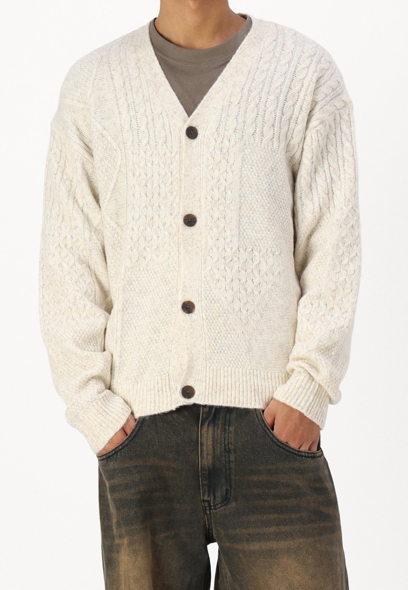 Kardigan Jack & Jones PREMIUM - piaskowy