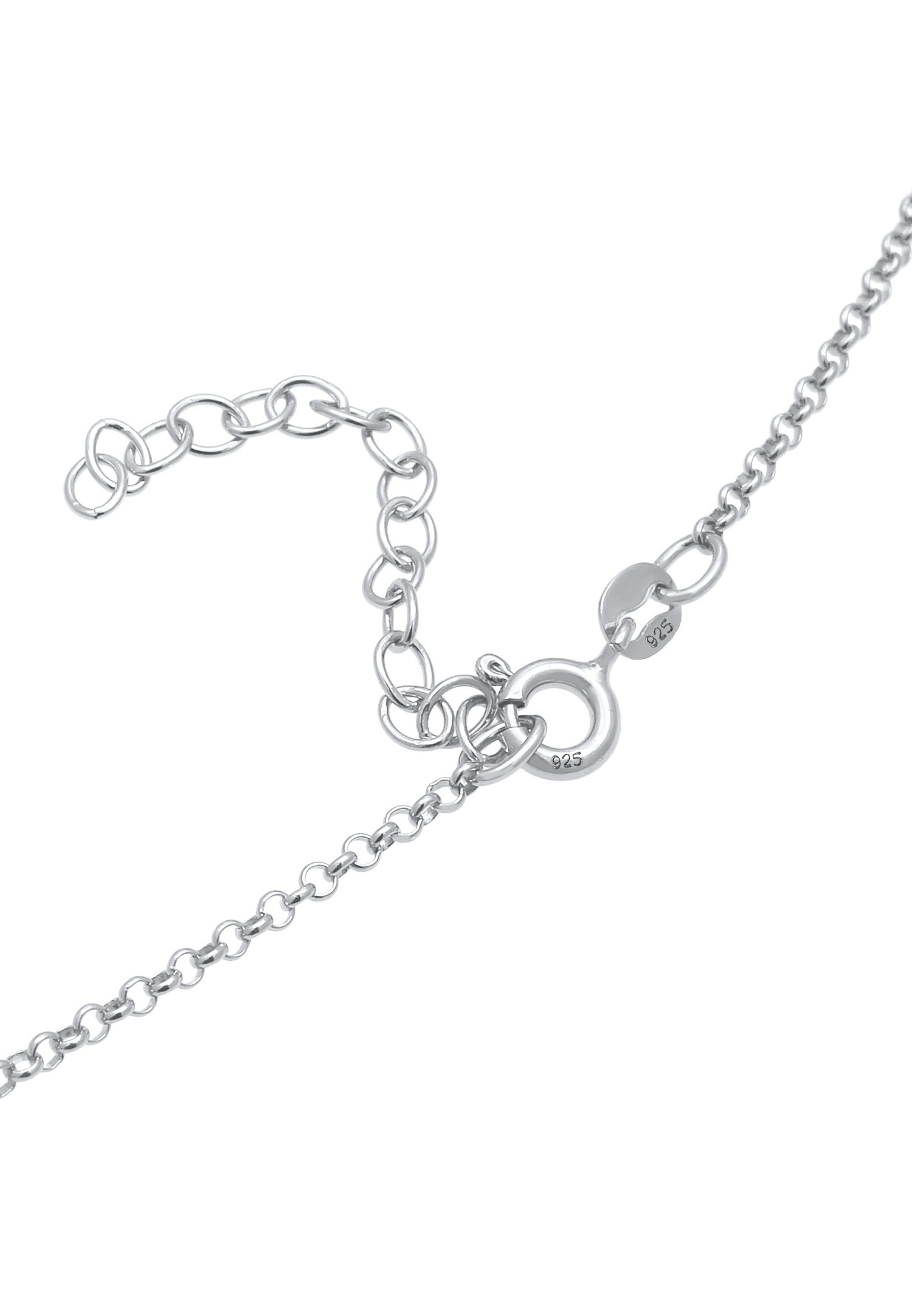Elli Femmes Choker Couches Cercle Rond Monnaie Tendance Vintage en Argent Sterling 925