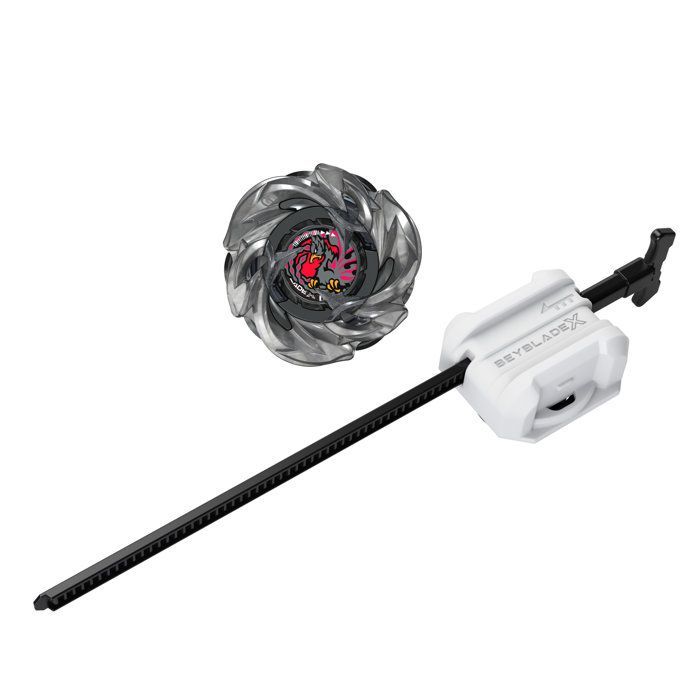 Beyblade X Starter Pack Rudder Phoenix 4-70LF UX, pião de ataque Takara Tomy com lançador, piões de competição, para maiores de 8 anos.