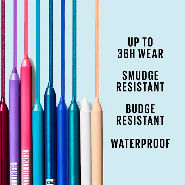 Maybelline New York Tattoo Liner 901 Intense Charcoal Automatic Gel Pencil<br>