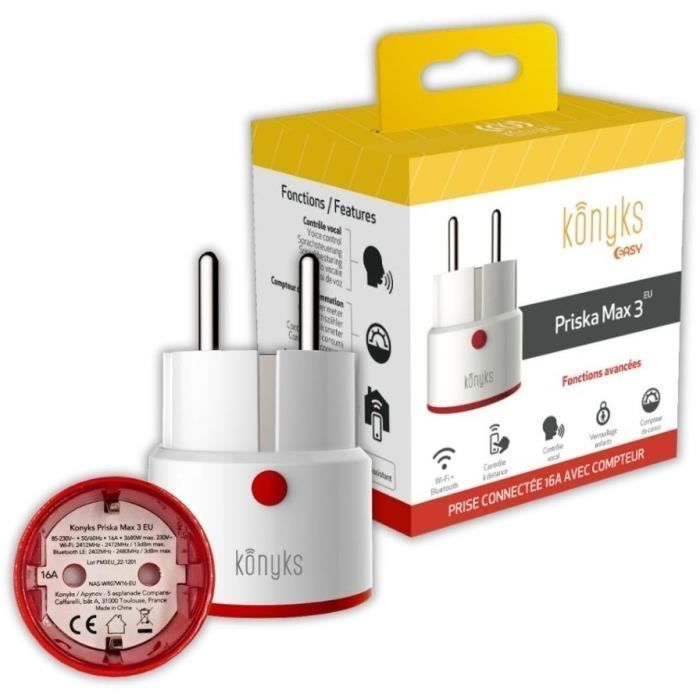 Enchufe inteligente WiFi Konyks Priska Max 3 EU de 16 A con medidor de energía