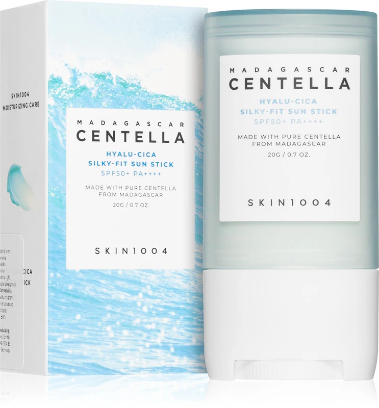 SKIN1004 Madagascar Centella Hyalu-Cica Silky-Fit Sun Stick заштитни и хидратантни стик SPF 50+
