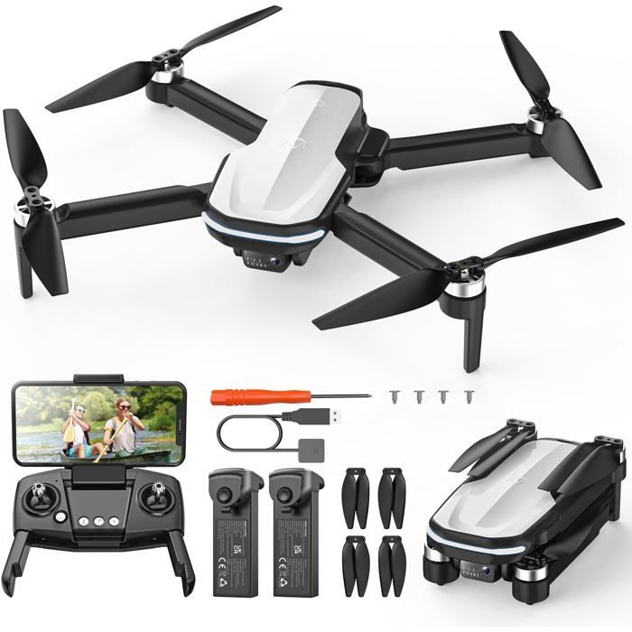 FPV Drone with 1080P HD Camera for Kids and Adults, HS280D Foldable Quadcopter with Brushless Motor, Optical Flow, Tap Fly, Command