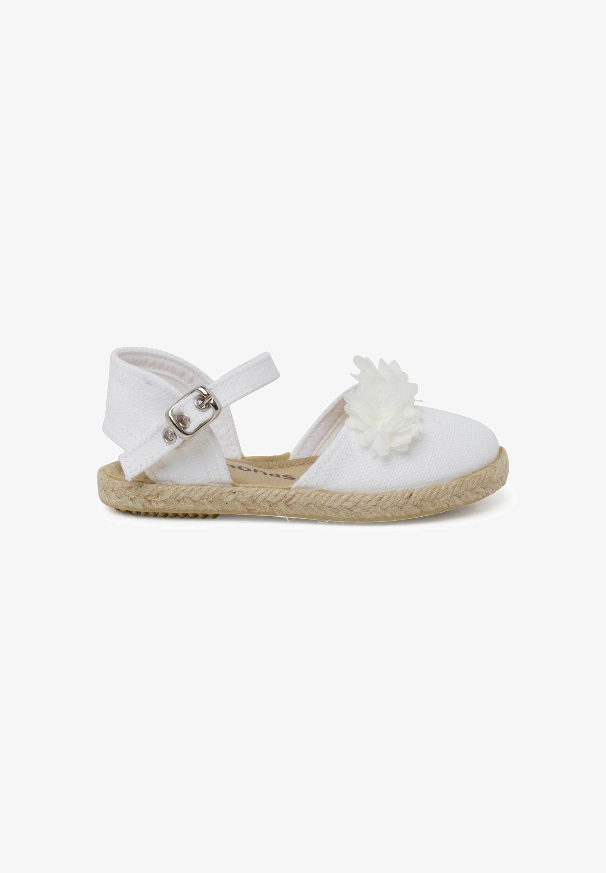 Pisamonas CEREMONIA FLORES ORGANZA – Ballerinas mit Knöchelriemen – Weiß