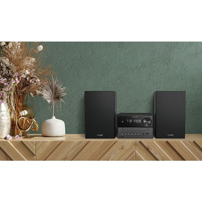 Sistema HiFi Philips Serie 3000 Bass Reflex TAM3505M2 Bluetooth DAB+/FM 20W Negro