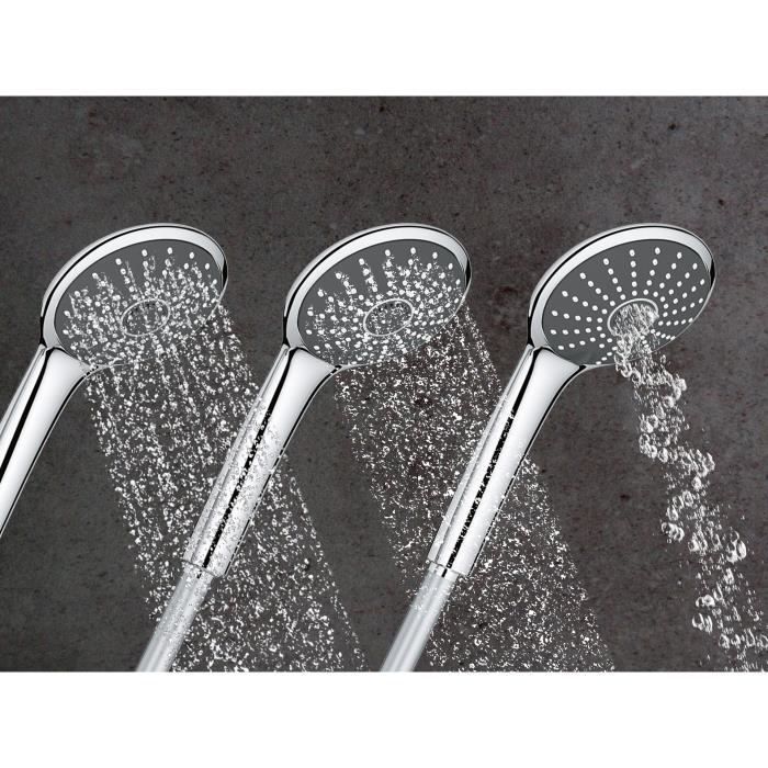 Columna de ducha termostática GROHE Vitalio Joy 260, ahorro de agua y energía del 50 %, ducha de mano de 3 chorros, 26403001