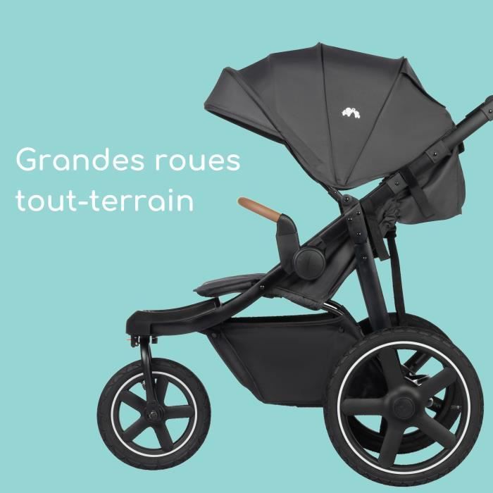 Passeggino Bebeconfort Cloudy a 3 ruote, adatto a tutti i terreni, da 0 a 4 anni (22 kg max), reclinabile, chiusura rapida, manubrio regolabile, colore minerale.