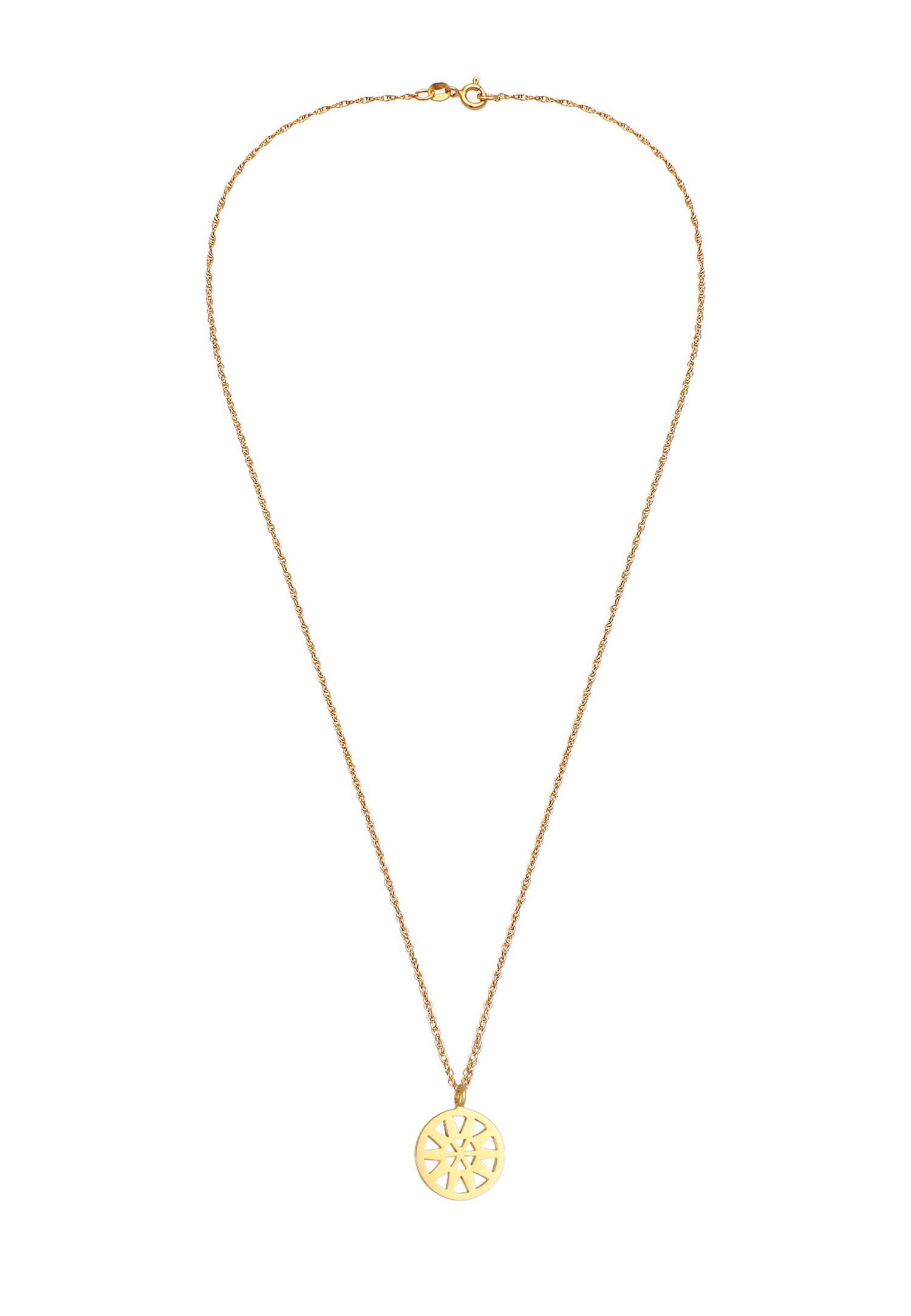 Elli Pendentif ornemental pour collier de dame Geo Look en 925/1000 argent massif et plaqué or