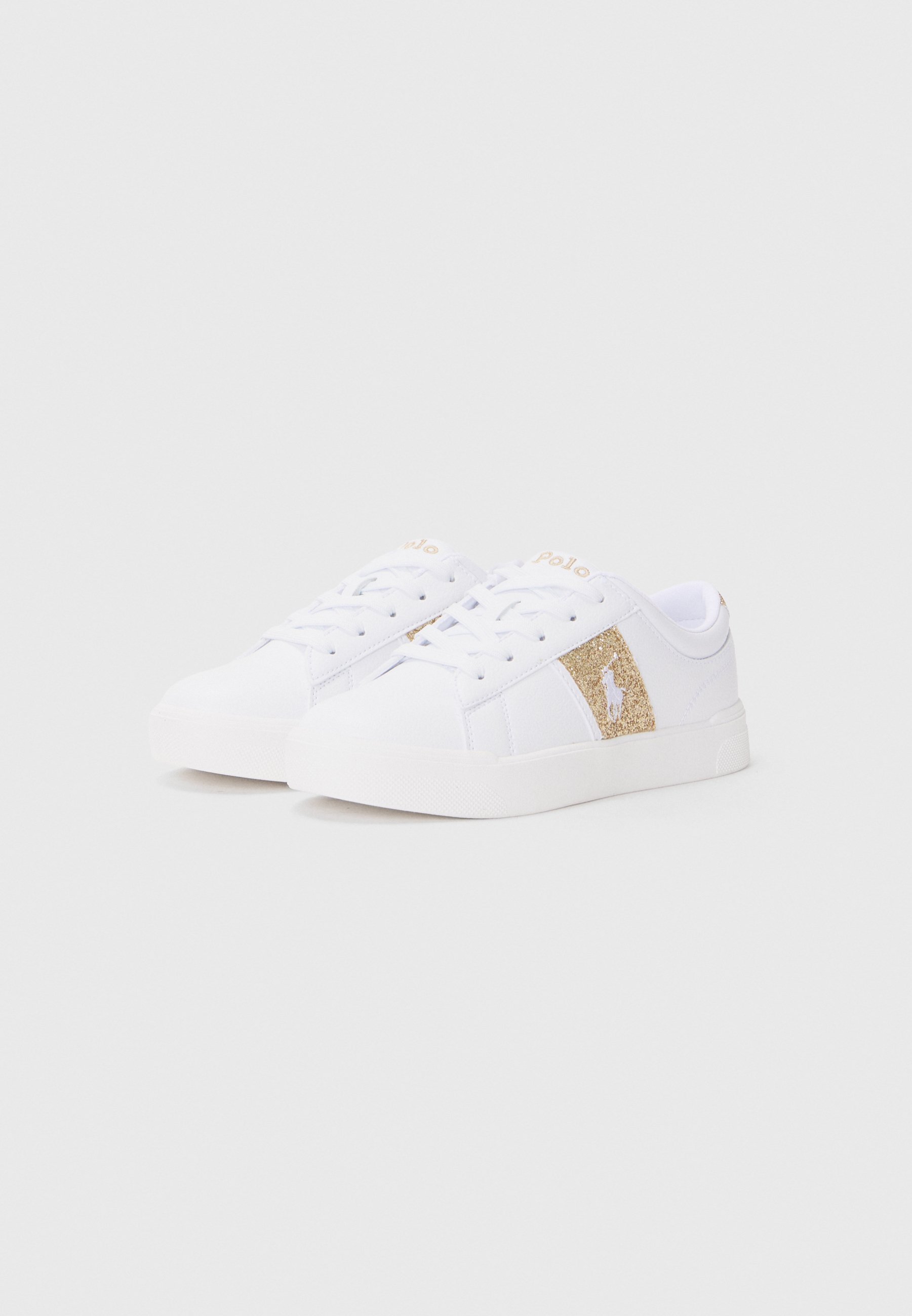 Polo Ralph Lauren FRAZIER UNISEX - Trampki - białe/złote