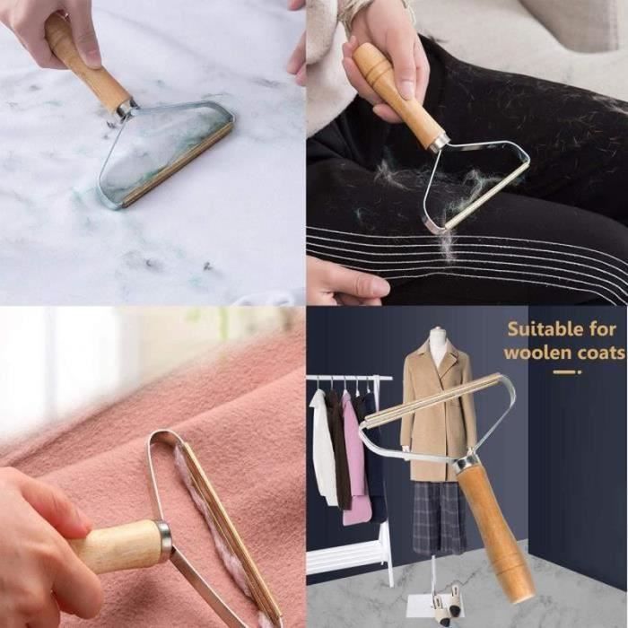 Brosse Manuel Anti Poil Lot de 1, Rasoirs Anti-Bouloches, Portable Lint Remover pour Manteau Tissé Pull Tapis Rideaux Canapé