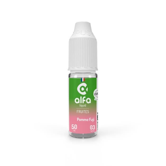 ELIQUIDE POMME FUJI ALFALIQUID - 3MG NICOTINE - 10ml - PG-VG 50-50