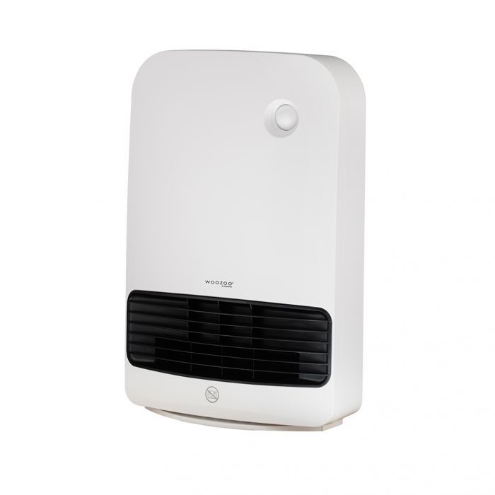 Iris Ohyama, Calefactor portátil compacto con sensor de movimiento, alcance de 90 cm, 1500 W, Blanco