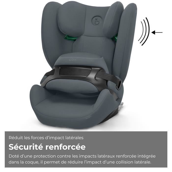 Seggiolino auto Cybex Pallas B i-Size CBX - da 76 a 150 cm - da 9 a 50 kg - da 15 mesi a 12 anni - Grigio ciottolo Grigio scuro