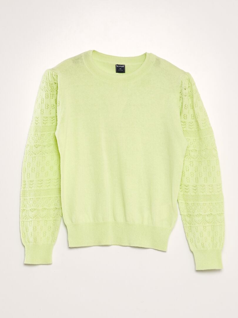 Suéter de malha fina - VERDE