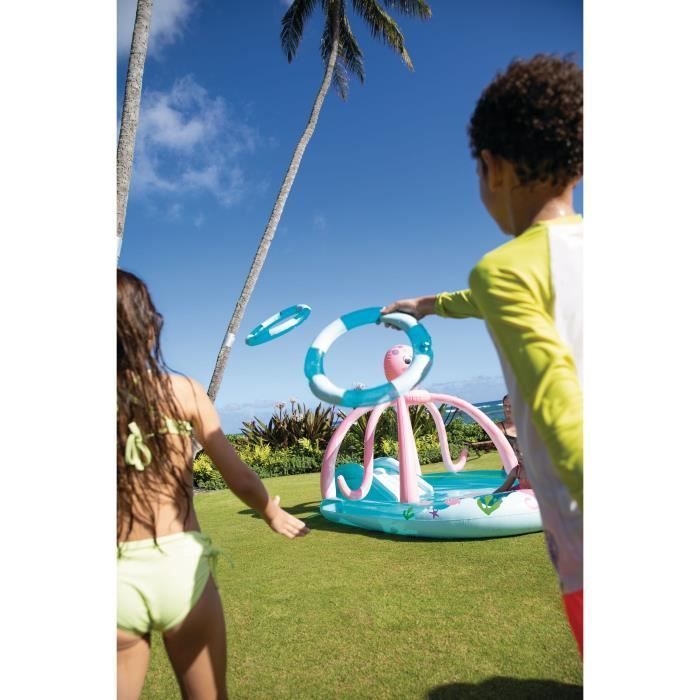 Inflatable Play Area - INTEX - Octopus - 229 Liters - Ages 2+ - 234 x 183 x 150 cm - Includes: 2 inflatable rings