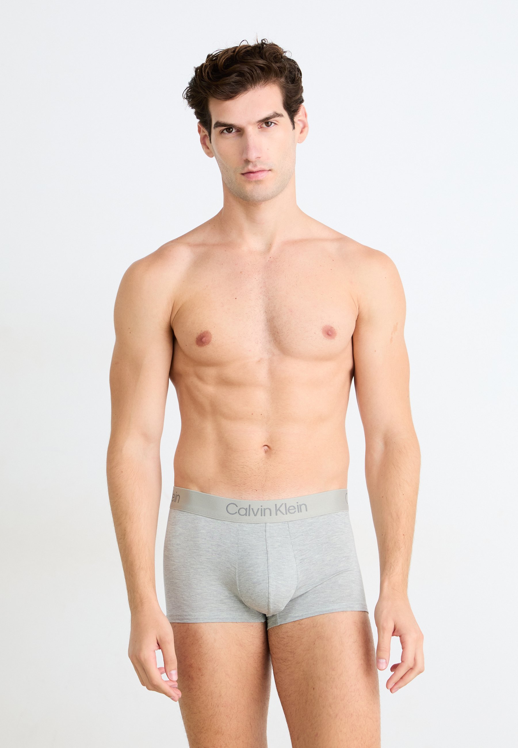 Slip Calvin Klein Underwear TRUNK PACK 3 pezzi in MODAL ultra morbido - Pantaloni - grigio melange/nero/costa